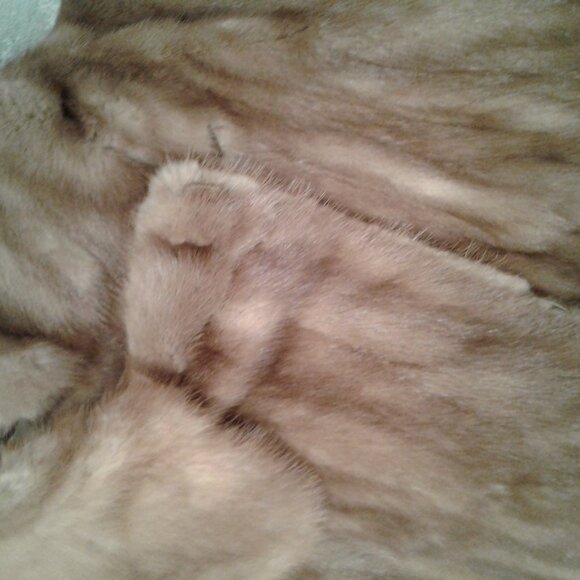 WOMEN REAL NATURAL MINK FUR VEST COAT JACKET WOMEN BROWN TAN M MEDIUM L LARGE 10 - Picture 4 of 13